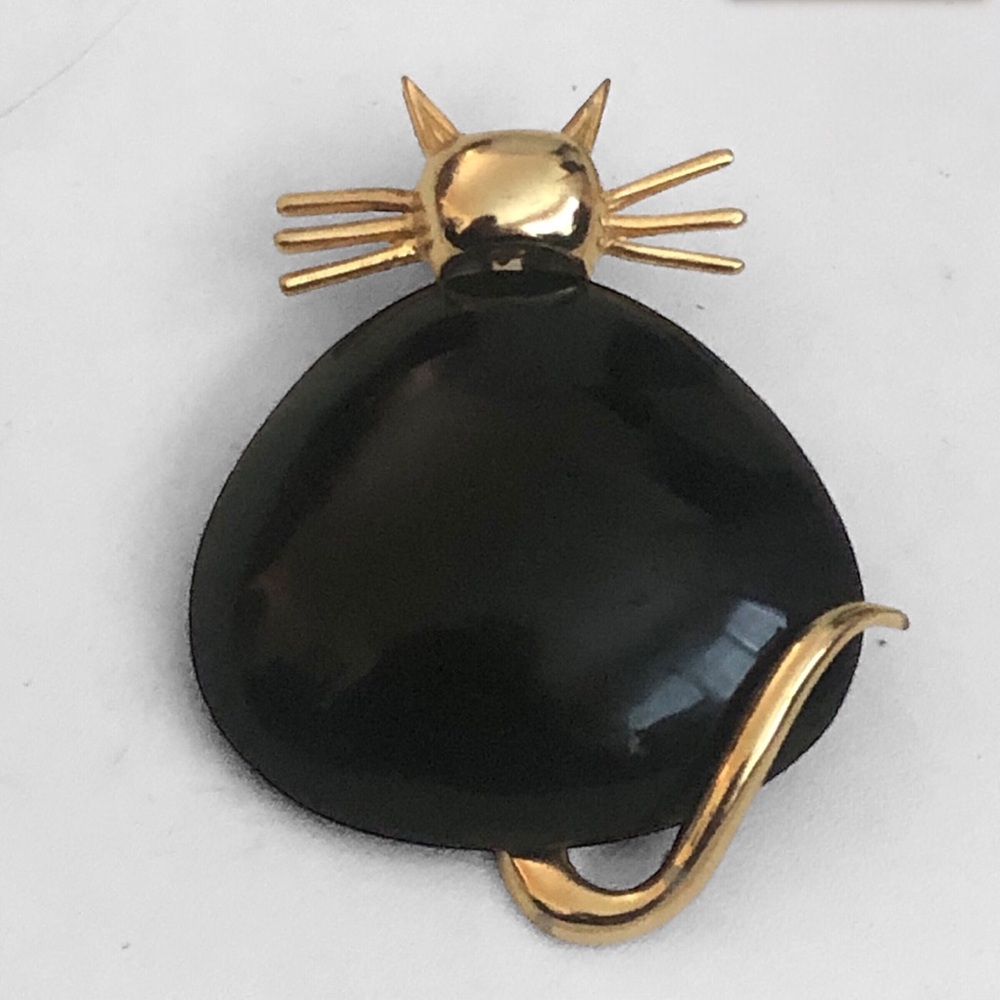 LARGE Les Bernard Statement Cat Brooch